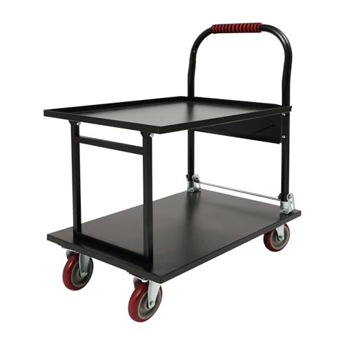 700LBS Heavy Duty Push Cart Dolly Foldable Moving Cart Flatbed Cart