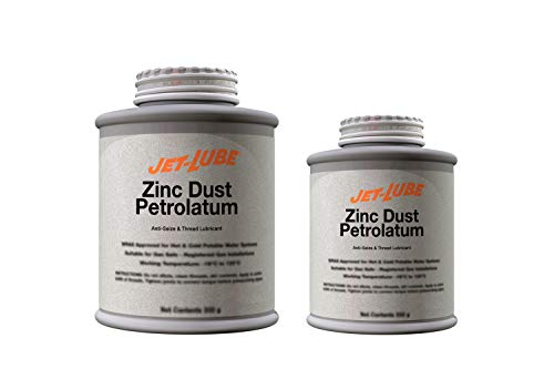 Jet-Lube Zinc Dust Petrolatum - Anti-Seize | Military Grade | Water-resistant | Corrosion Protection | Lowers Friction | 1/2 Lb. - size: 1/2 pound