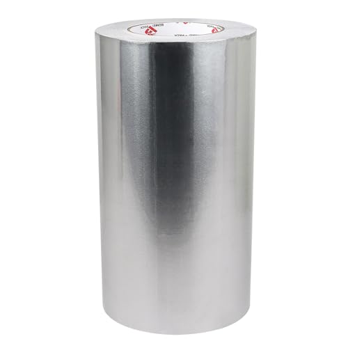 BOMEI PACK 10 Inch Aluminum Foil Tape,Heavy Duty Metal Foil Duct Tape,10 Inch x 55 Yards,High Temperature Silver Foil Tape,Perfect for Sealing & Patching,HVAC,Air Ducts,Insulation and Metal Repair - size: 10 Inch x 55 Yards