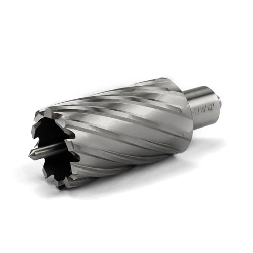 Annular Cutter JESTUOUS 3/4 Inch Weldon Shank 1-7/16 Cut Dia 2 Cut Depth