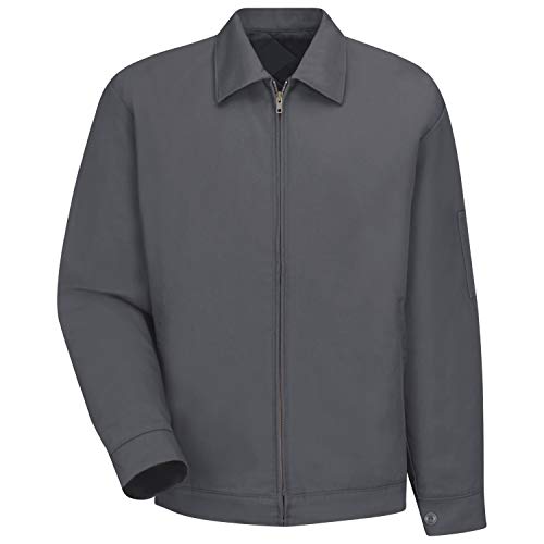 Red Kap Men's Slash Pocket Jacket - color: Charcoal, size: Small