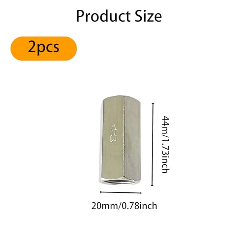 2Pcs 3/8 Female Thread Air Check Valve, Nickel Plated Brass One Way Non Return Valve for Smooth Flow and Reliable Compression Line Protection - size: 3/8