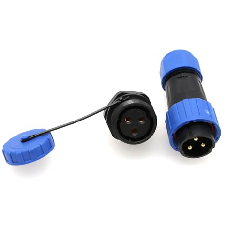 TY20 3 Pin Male Female Connector Screw Terminal Aviation Waterproof Quick-Disconnect Panel Mount for Power Outdoor Device 25A 12awg Wire, Panel Mount - color: Panel Mount, size: 3 Pin 25A