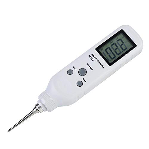 Vibration Meter Vibrometer Digital Vibration Meter, AS63D Vibrometer Pen High Sensitivity Accelerometer Vibration Meter Tester Analyzer with Storage Case