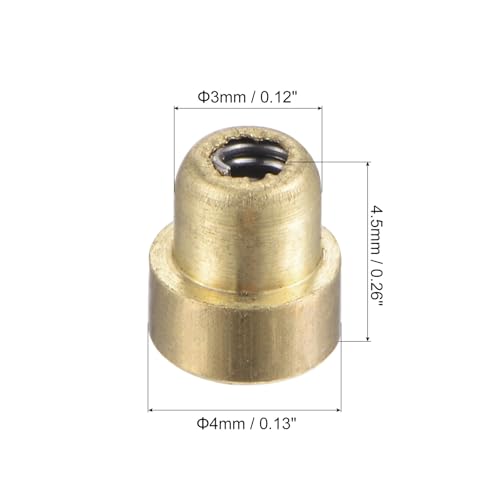 uxcell Brass Push Button Flange Grease Oil Cup 3mm Ball Oiler for Lubrication System 12Pcs - size: 3mm