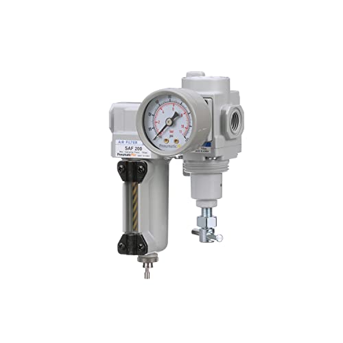 PneumaticPlus SAU220T-N02G-MEP Air Filter Regulator Combo, 1/4" NPT - size: 1/4" NPT