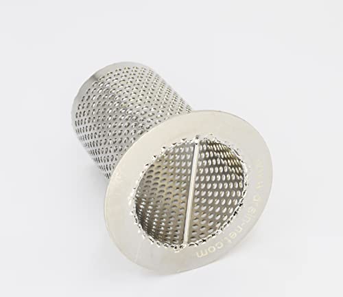 3" Commercial Floor Drain Strainer, 4" Tall, Perforated Stainless Steel