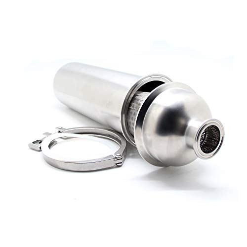 QiiMii 1.5" Tri-Clamp Filter SS304 Sanitary Fittings Inline Straight Strainer with 100 Mesh Stainless Steel Screen(1.5 INCH) - size: 1.5 Inch
