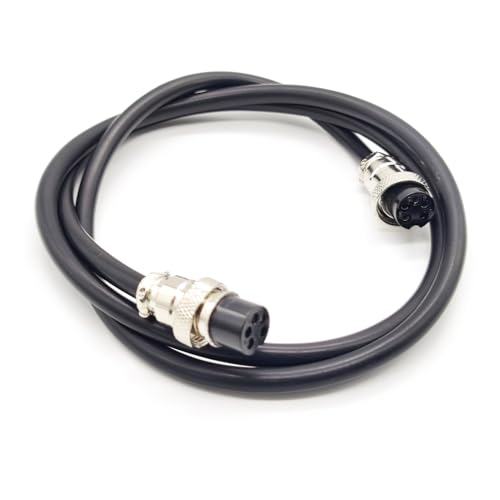 3.28 ft GX20 5 Pin Double Female Cable, GX20 5Pins Female to Female Head Aviation Cordset Electrical Connector Panel Mount Circular Metal Adapter Cordset for Ships 7A 200V 18AWG (1meter) - size: GX20 5Pin
