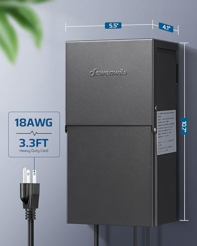 DEWENWILS 200W Low Voltage Landscape Lighting Transformer
