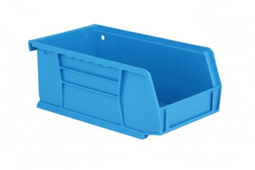 7.5" x 4" x 3" (12 Pack) Plastic Stackable Storage Bin, Hudson Blue - color: Hudson Blue, size: 12 Pack