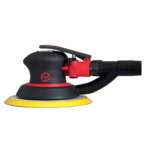 Chicago Pneumatic CP7255SV - 6 Inch (150 mm), Air Random Orbital Sander Tool, Self Vacuum, PSA, 6 Pad Holes, 0.28 HP / 210 W, 12000 RPM, Home Improvement, Woodworking, Polisher - size: One Size, style: Self Vacuum, PSA