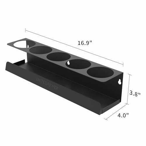 UNITEDPOWER 5 Aerosol Spray Can Holder, Paint Bottle Storage Rack, Steel Wall Mount Shelf, Tool Organizer for Garage, Craft Workspace and Home - style: Spray Can Holder