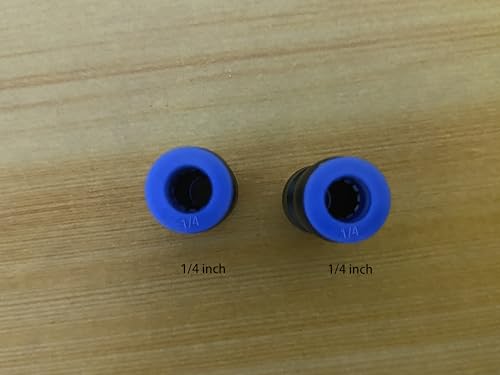 1/4 OD Pneumatic quick Connector Push to Connect fittings Straight Union/Coupler (Pack of 20) - size: 0.25 Inch, style: Straight Union