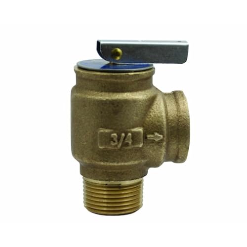 Apollo Valve 10-400 Series Bronze Safety Relief Valve, ASME Hot Water, 50 psi Set Pressure, 3/4" NPT Female