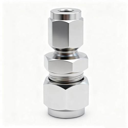 304 Stainless Steel Compression Tube Fitting Reducing Union with Double Ferrule 1/4" OD x 3/8" OD Straight Adapter, 2pcs - size: 1/4"x3/8" OD
