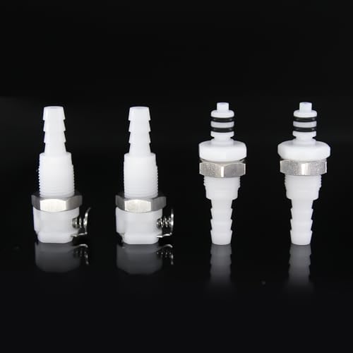 2Pcs 1/4" Plastic Panel Mounting Hose Barb Quick Connector Coupling - size: 1/4 inch