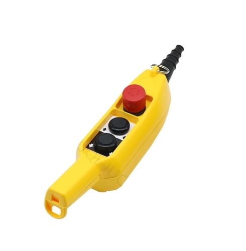 COB-61E PL-03D2 Rainproof Hoist Crane Truck Push Button Switch Control Station Single/Double Speed with Emergency Stop(DoubleSpeed PL-03D2) - color: DoubleSpeed PL-03D2