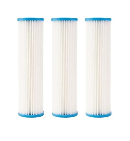 IPW Industries Inc. 3-Pack 20 Micron Pleated Water Filters - 9.75" X 2.75" Sediment Water Filter Replacement - Compatible with WattsWater (WPC20-975) - size: 3 Count