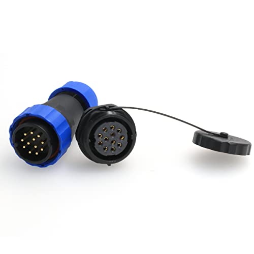 HE29 12pin 10A Male Plug Female Chassis Socket Audio Video led Project Waterproof IP68 Circular Connector(12 pin) - size: 12 pin