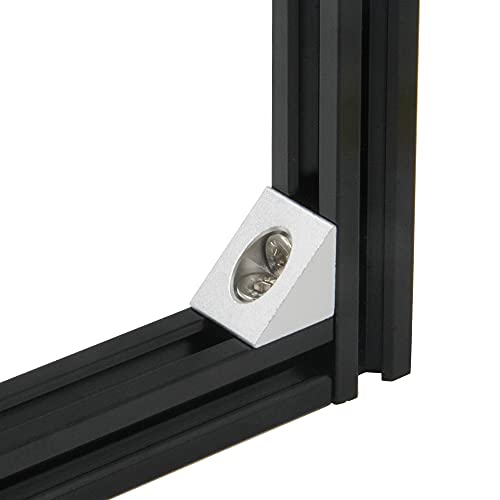 8PCS Silver Angle Sharp Corner Bracket Connector for 6mm Slot Aluminum Extrusion Profile 2020 Series (Angle Corner-Silver-8PCS) - style: Angle Corner-Silver-8PCS