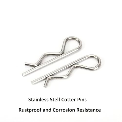 10Pcs Cotter Pins, Heavy Duty Hitch Pins Clip R Clips Cotter Pins, Stainless Steel Spring Retaining Wire Hair Pins, Large for Trailer Tractors Mower Carts Truck Pin Clip M3X65mm - size: M3X65mm-10pcs