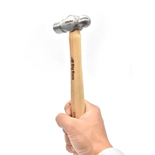 Big Horn 15128 8 Oz Ball Pein Hammer with Hickory Handle