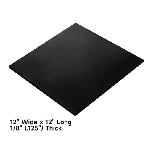 NABOWAN Solid Rubber Sheets,Strips,Rolls 1/8" (.125") Thick x 12" Wide x 12" Long Neoprene Rubber, Perfect for DIY Gasket Material, Sealing, Liner, Shield, Padding, Mat - size: 12" Wide x 12" Long, style: 1/8" (.125") Thick