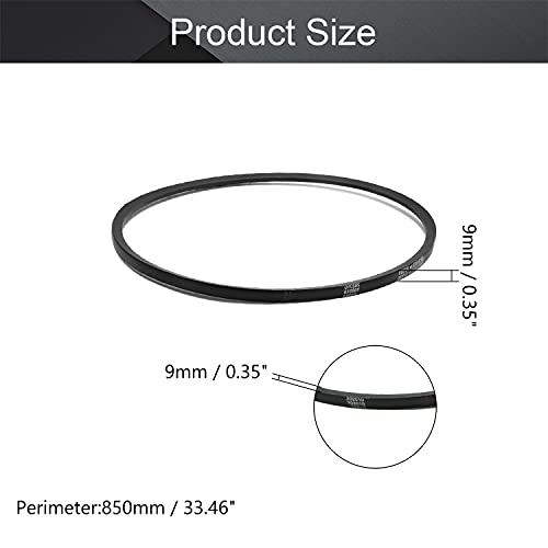 Othmro SPZ850/3V335 Drive V Belt Inner Girth Industrial Power Rubber Transmission Belt Mower Belt Drive for Replacement Upper Transmission Triangle Rubber Lawn Industry Deck :850mm/33.46"1Pcs - size: SPZ850/3V335