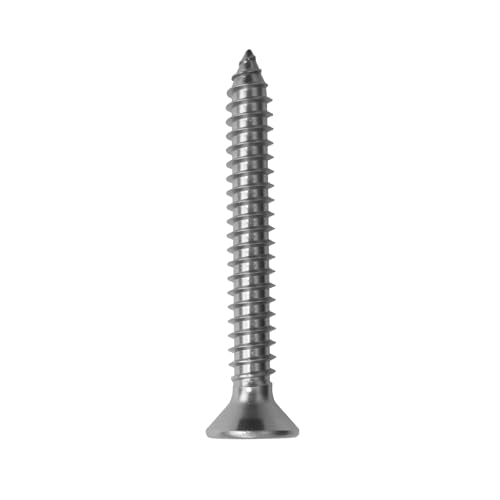 1/4 x 2 Self Tapping Screws Stainless Steel Flat Head Phillips 25Pk