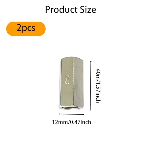 2Pcs 1/8 Female Thread Air Check Valve, Nickel Plated Brass One Way Non Return Valve for Smooth Flow and Reliable Compression Line Protection - size: 1/8