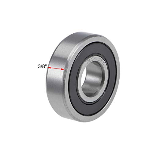 uxcell RLS4-2RS Deep Groove Ball Bearings 1/2-inch Inner Dia 1-5/16-inch OD 3/8-inch Bore Double Sealed Chrome Steel Z2 - size: 1/2"x1-5/16"x3/8"
