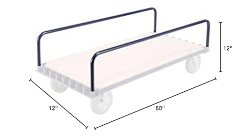 Global Industrial 12" Upright Frame for 60" L Adjustable Panel Truck, 2/Pk