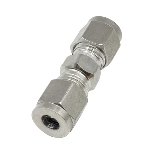 Stainless Steel 304 Compression Union 10mm x 10mm Tube OD Fitting - size: 10 mm OD
