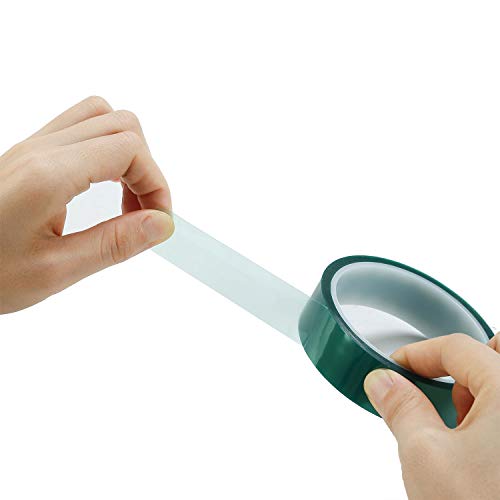 3-Pack Green Polyester Hi-Temp Masking Tape Multi-Sized Value Bundle;1/2 inches,1 inches & 2 inches PET Tape with Silicone Adhesive,Ideal for Painting,Powder Coating,Anodizing,Circuit Boards - size: 3 Roll X 1/2 inches+1 inches+2 inches