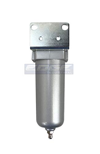 HEAVY DUTY INDUSTRIAL RATED HIGH FLOW PARTICULATE FILTER, IN-LINE WATER TRAP FOR COMPRESSED AIR LINE SYSTEMS, 5 MICRON WITH METAL BOWL (1/2" NPT, 5oz) - style: 1/2" NPT, 5oz