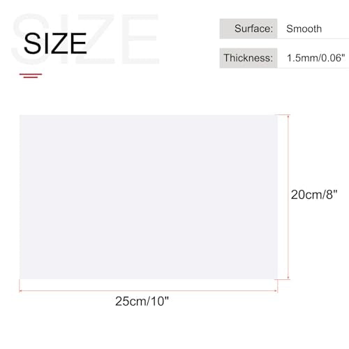 MECCANIXITY ABS Plastic Sheet 10 Inch x 8 Inch x 0.06 Inch ABS Styrene Sheets for Building Model DIY Crafts Panel White 1 Pcs - size: 10 " x 8 " x 0.06 "