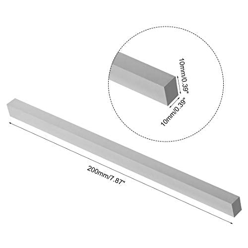 uxcell HSS Lathe Tool Bit 10mm x 10mm x 200mm, Square Lathe Turning Tool Blanks, High Speed Steel Rectangular Fly Cutter Mill Blank - size: 10mm x 10mm x 200mm