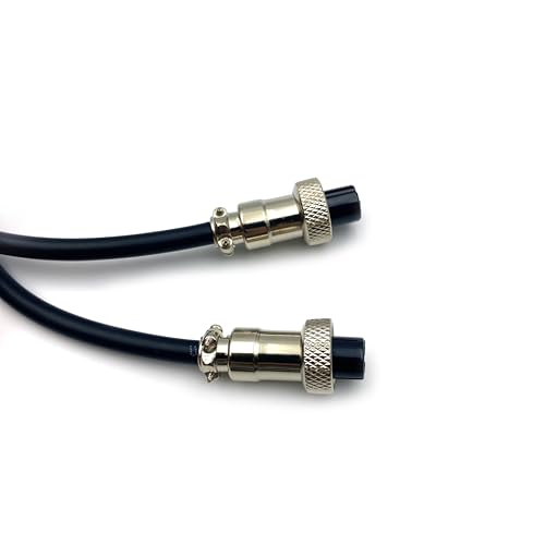 3.28 ft GX12 7 Pin Double Female Cable, GX12 7Pins Double Female Head Aviation Cordset Electrical Connector Panel Mount Circular Metal Adapter Cordset for Ships 5A 125V 24AWG (1meter) - size: GX12 7Pin
