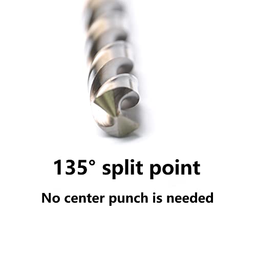 7/32" Cobalt Drill Bits(20PCS), M35 HSSCO High Speed Steel Jobber Length Twist Drill Bit Set for Hardened Metal, Stainless Steel, Cast Iron, Plastic and Wood - size: 7/32"(20PCS)