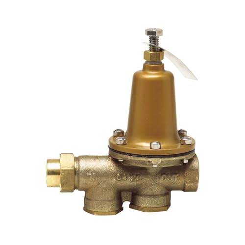 3/4" Water Pressure Reducing Valve, LF25AUB-Z3 0957003, Brass Pressure Regulator with Female Threaded Union Inlet & 3/4" FNPT Outlet, Adjustable Water Pressure Regulator, 2 Pack