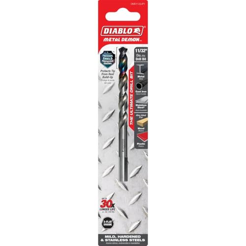 Diablo Metal Demon Drill Bit - 11/32" Diameter, 4.9" Length - size: 11/32"