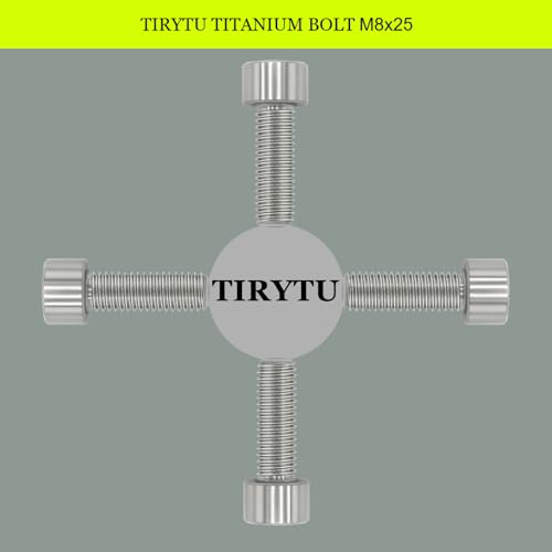 M8x25 Titanium Bolts Socket Head Cap Screw, Natural Color, 4PC - color: Natural Titanium, size: M8X25