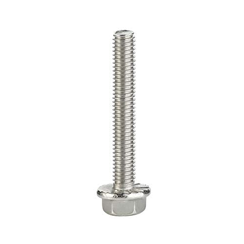 M6 x 35mm Flanged Hex Head Bolts Flange Hexagon Screws, Stainless Steel A2, DIN 6921, 20 PCS - size: M6-1.0 x 35mm