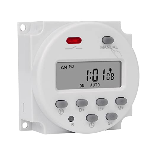CN101S 1 Second Interval 12V Digital LCD Timer Switch 7 Days Weekly Practical Programmable Time Relay Programmer