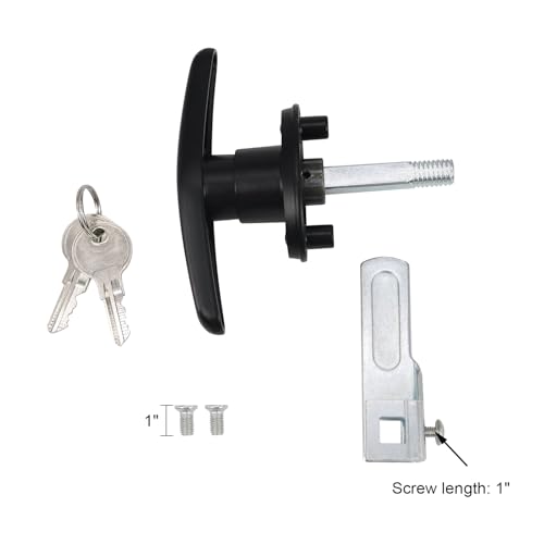 Keyed-Alike Locking T-Handle Kit for Truck Camper Shell/Cap & Topper - Black T-Handle Lock Set with Door Compatibility (Left) - style: Matching Set(Left)