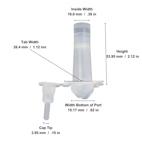 Corner Ports for Liquid Concrete Repair with Attached Caps – Compatible with Various Epoxy Injection Systems - Pack of 7