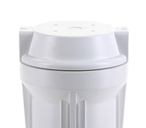 Hydronix HF2-10WHWH12 10" Slim Filter Housing with White Flat Cap, ½” Ports | NSF 42 Certified Material | Housing for RO & Filtration System Filters