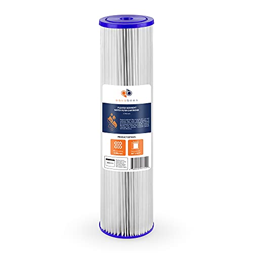 Aquaboon 5 Micron 20 x 4.5 Pleated Sediment Water Filter Cartridge 10-Pack