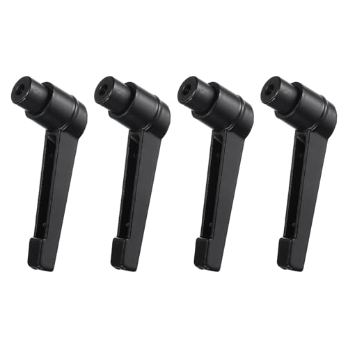 uxcell 4pcs Clamping Lever Adjustable Handles M4 Metric Female Thread Level Handle Hand Knobs Quick Release Black for Lathe Machinery - size: M4